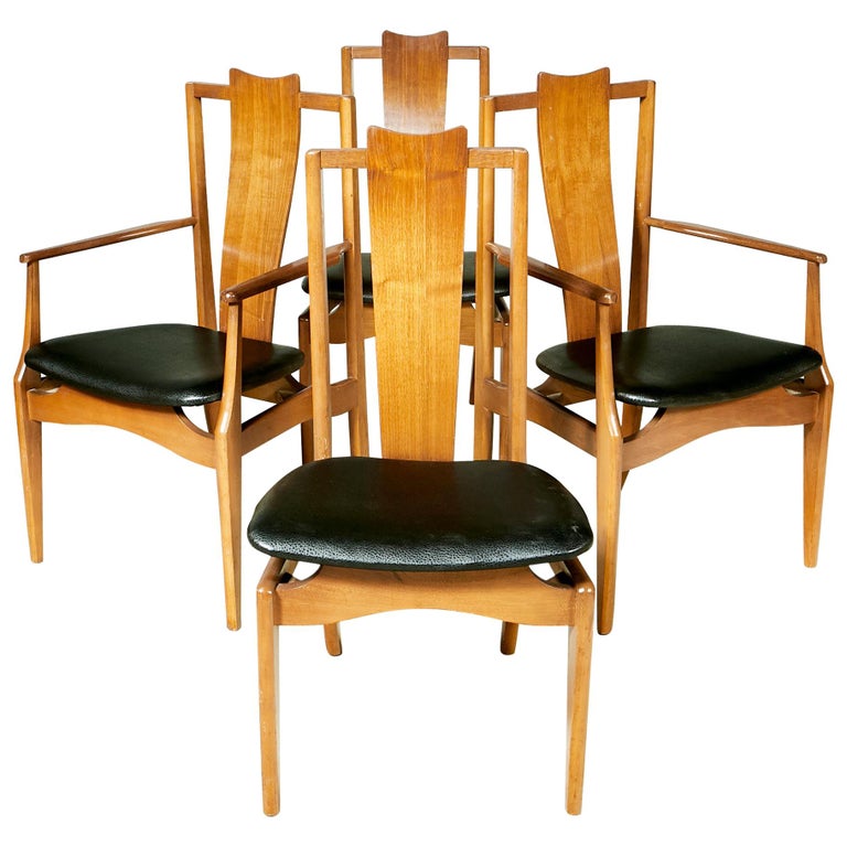 1960s Asian Style Dining Room Chairs Set Of 4