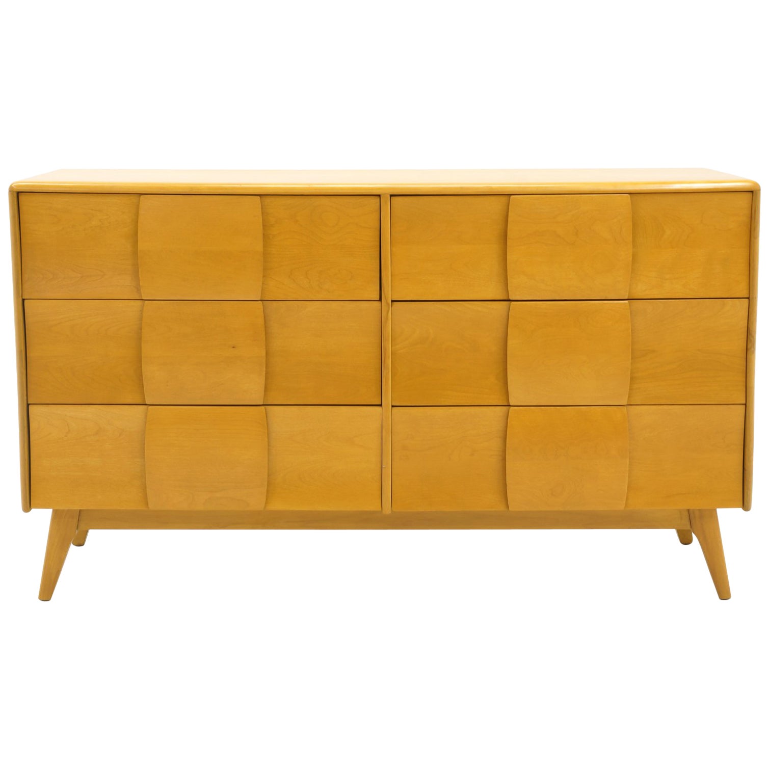 Heywood Wakefield Sculptura MidCentury Modern Solid Maple Highboy