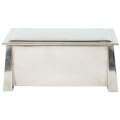 Art Deco Skyscraper Style Geometric Silver Decorative Box by L. & M.T. Co