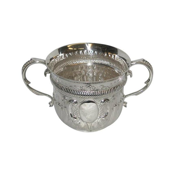 Silver Queen Anne Style Two Handled Porringer, 1908