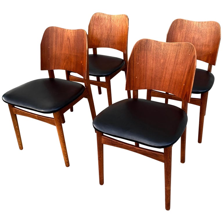 Danish Teak Midcentury Dining Chairs from Bramin, Set of 4 1