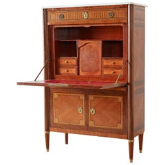 French Louis XVI Style Fall-Front Secretaire Abattant