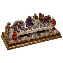 Vintage Fine Italian Capodimonte “The Last Supper" Museum Quality Porcelain by Cortese