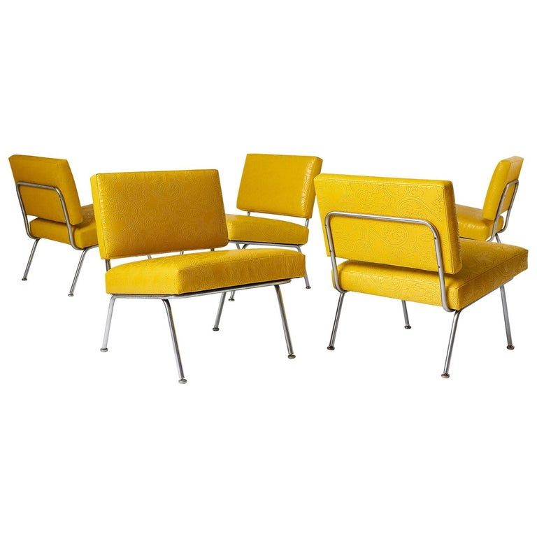 Set of Five Florence Knoll Chairs Model 31 for Knoll International For