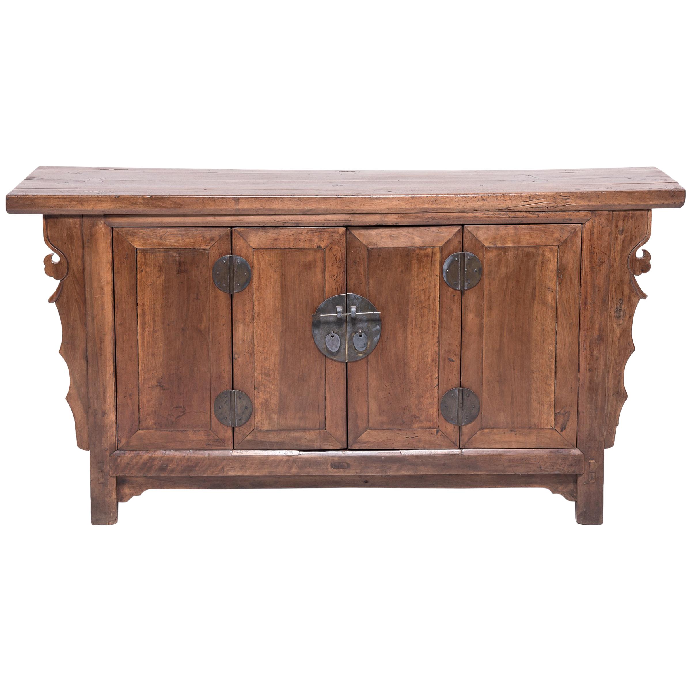 Chinese Walnut Cloud Sideboard, c. 1850