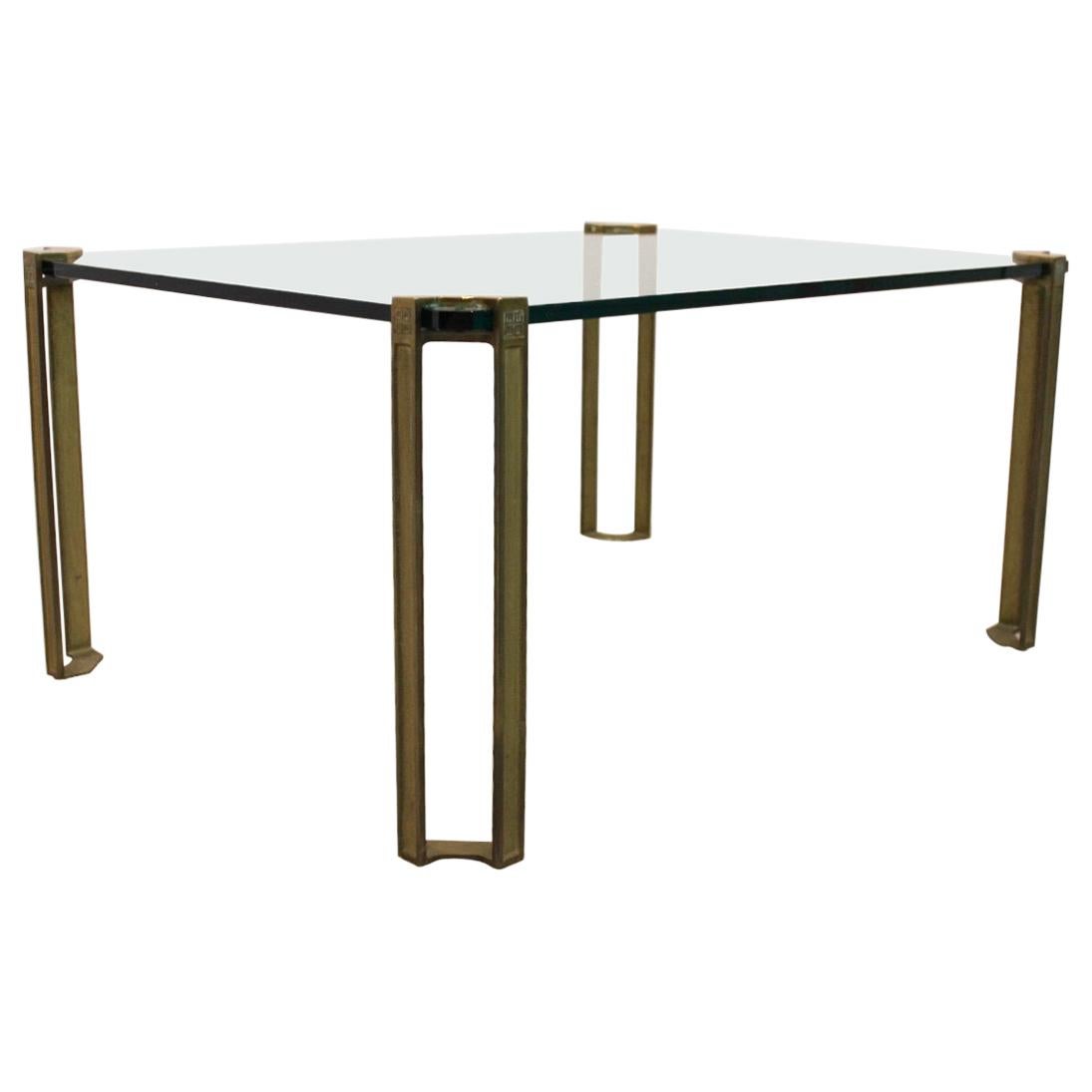 Peter Ghyczy Brass and Glass Coffee Table
