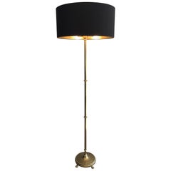 Neoclassical Brass Floor Lamp with Claw Fee in the Style of Maison Jansen