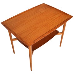 Danish Modern Teak and Oak Side Table by Torben Strandgaard