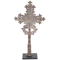 Croix de procession coptice éthiopienne