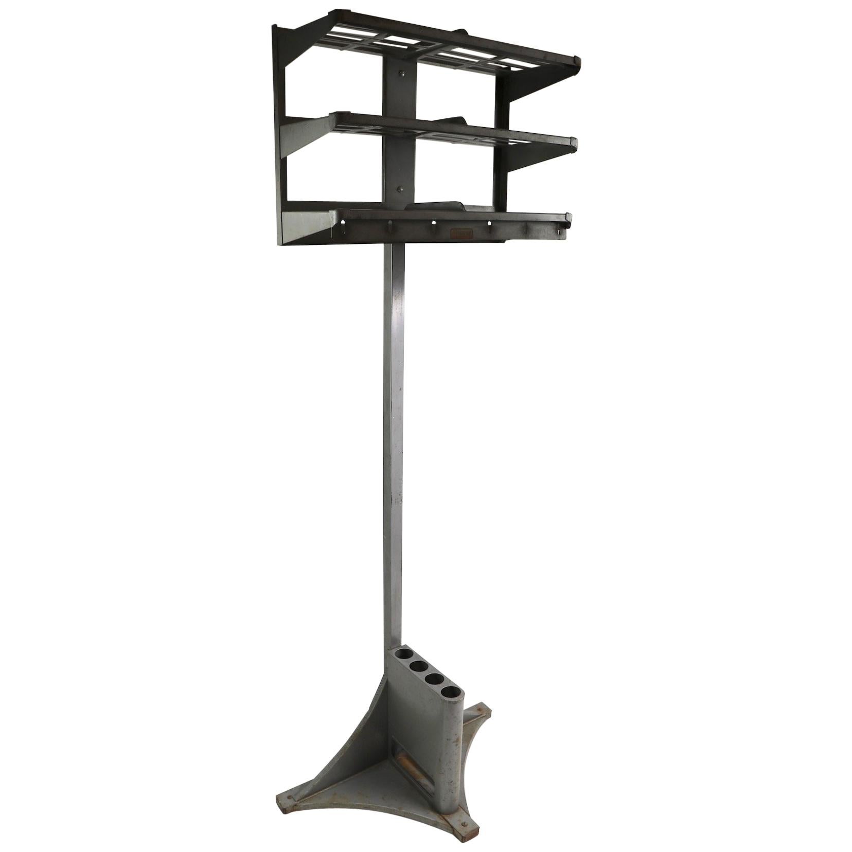 Industrial Design Steel Coat Rack Hat Stand Umbrella Stand Office Valet