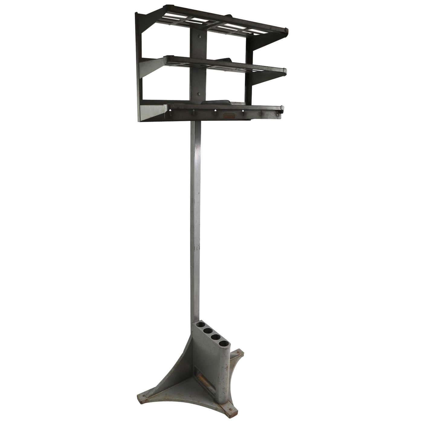 Office Jacket Rack Industrial Design Steel Coat Rack Hat Stand Umbrella Stand Office Valet ...