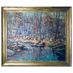 Antique John E Berninger "Fall Along the Saucon Creek", 1931