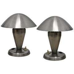 Set of Two N 11 "Mushroom" table lamps by Josef Hurka
