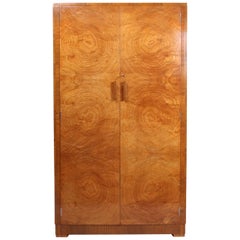 Art Deco Wardrobe in Satin Birch