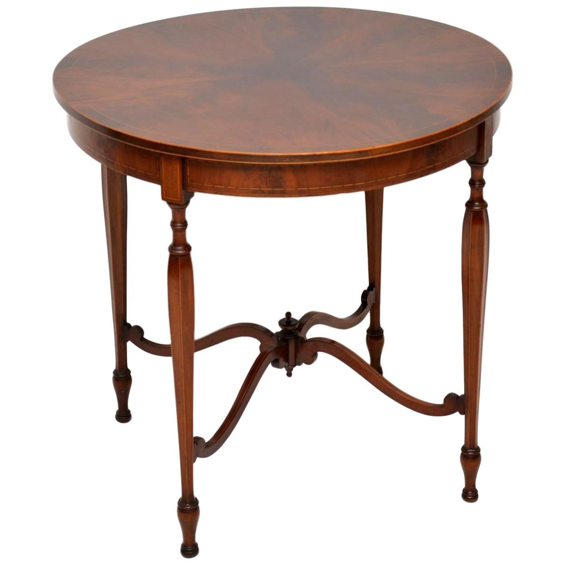 Antique Edwardian Inlaid Mahogany Occasional Table