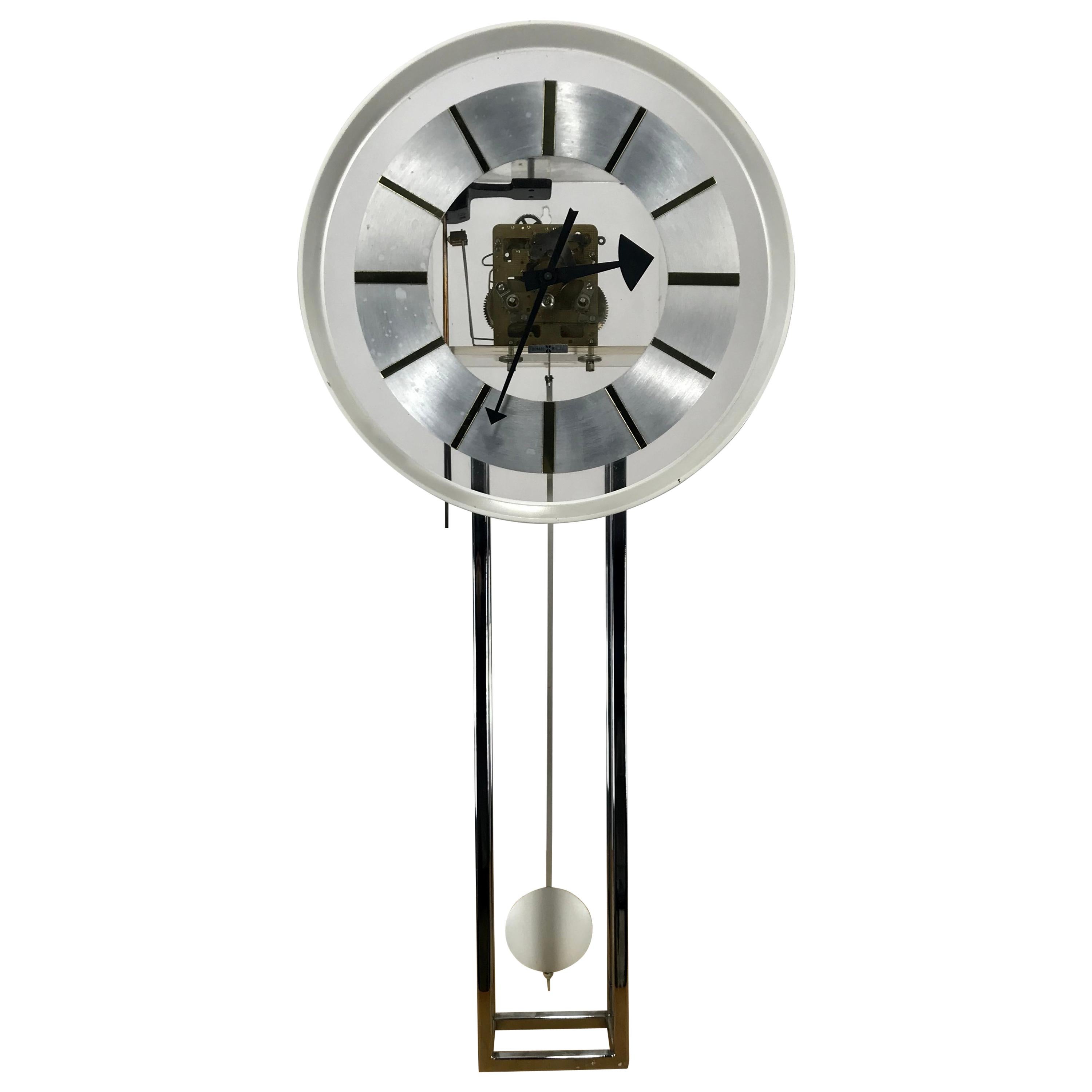 Lucite and Chrome Wall Clock by George Nelson, Howard Miller