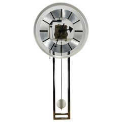 Vintage Lucite and Chrome Wall Clock by George Nelson, Howard Miller