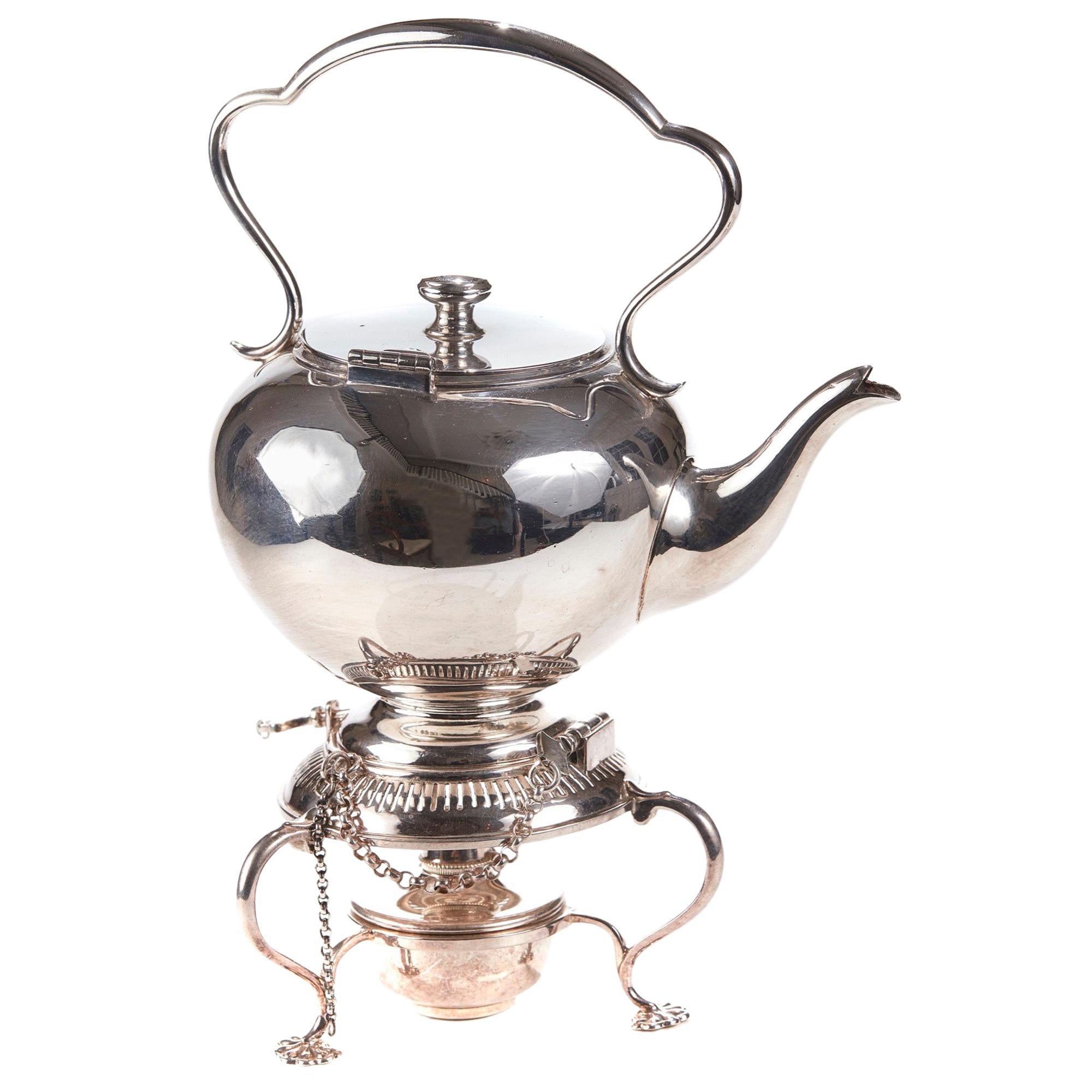 Antique Silver Plated Spirit Kettle