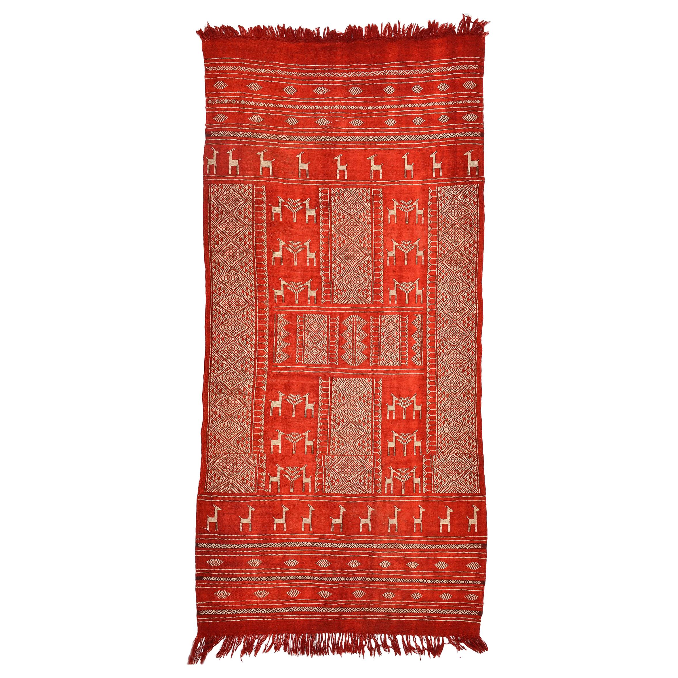 Vintage Rare Embroidered Moroccan Tissue