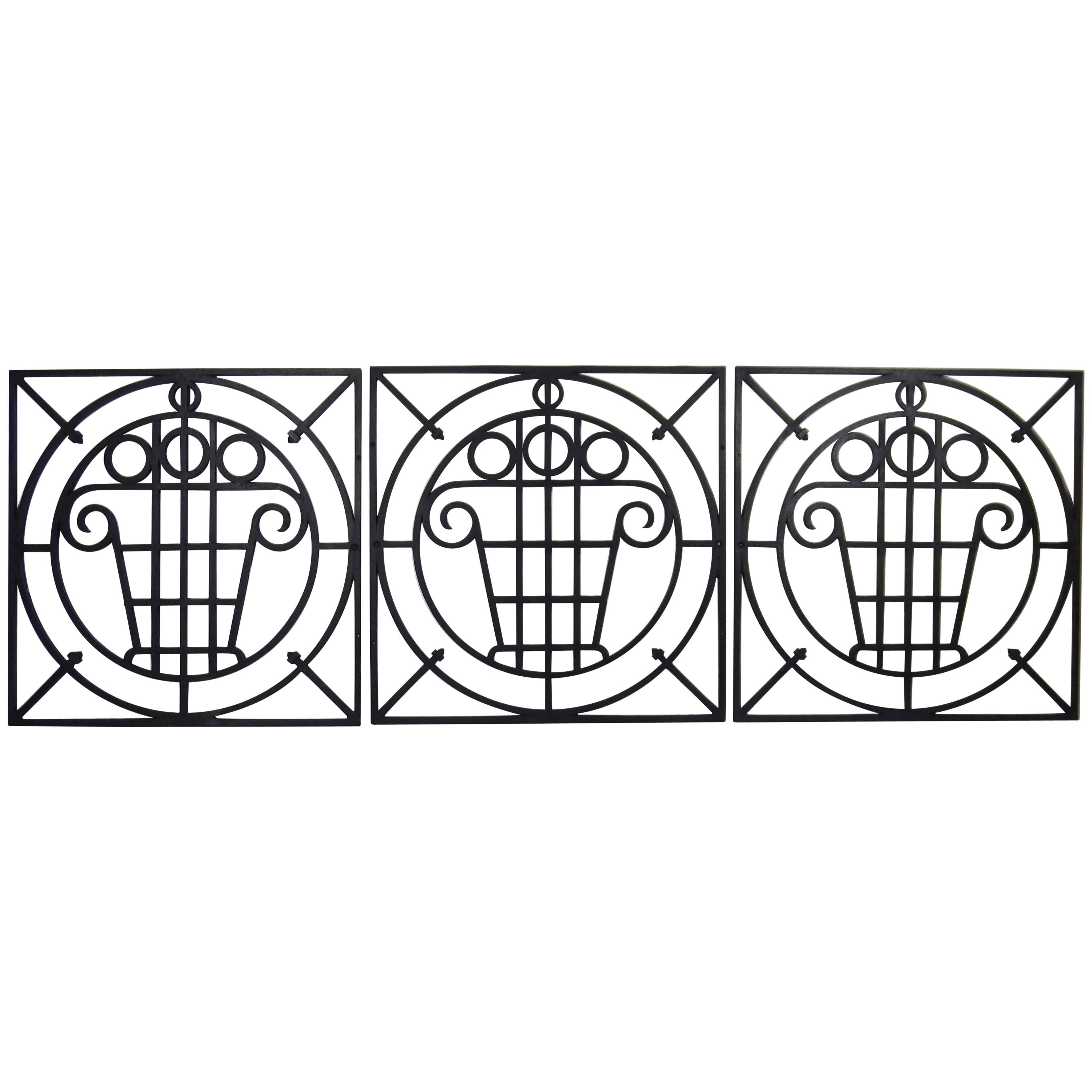 5 Art Deco Cast Iron Fences For Sale