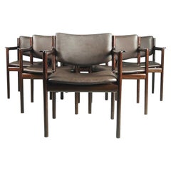 Danish Mahogany Mid-Century Modern Chairs, 1960s, Set of 4
