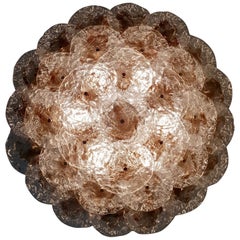 Mazzega Flush Mount Chandelier or Wall Light with 33 Murano Glass Discs