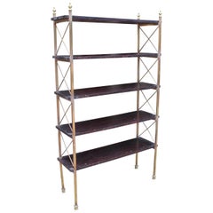 1970s French Freestanding Bronze Bookshelf in the Style of Maison Jansen