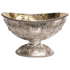 Victorian Silver Oval Sweet Bowl, 1865