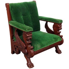 Renaissance Style Winged Griffin Chair Attributed to RJ Horner