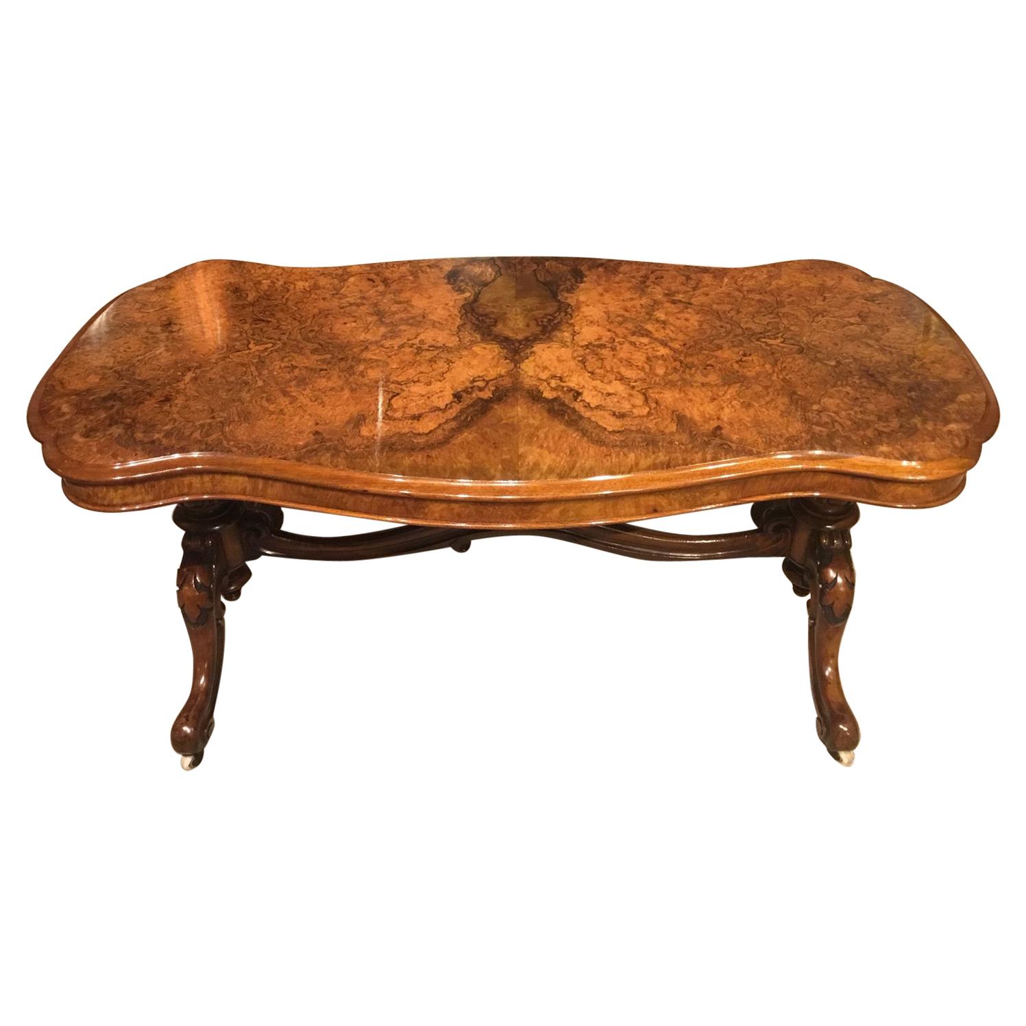 Burr Walnut Victorian Period Coffee Table
