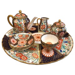 Fine Royal Worcester Porcelain Tea Service 1881, Imari, English, Tray