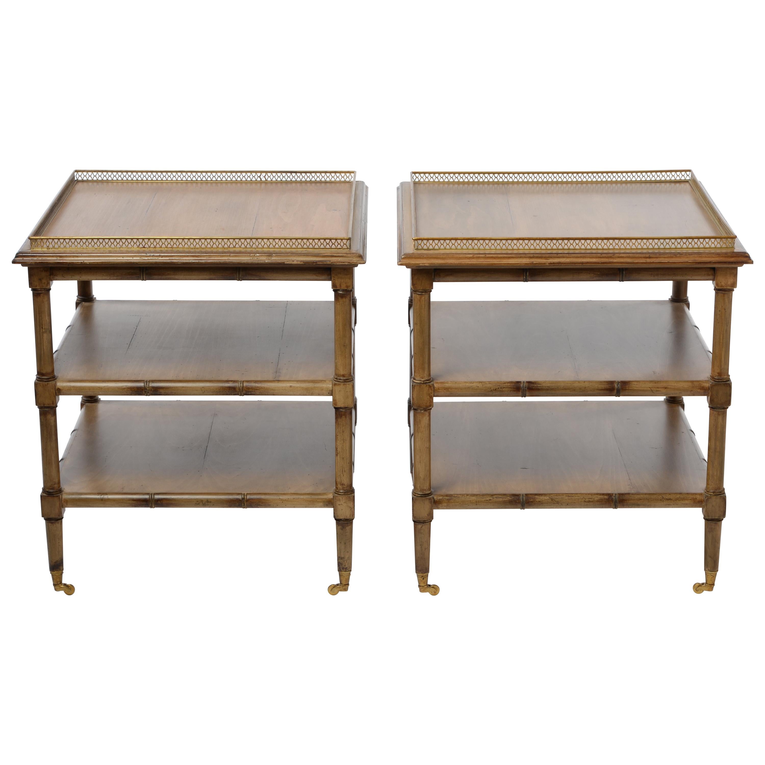 French Bamboo Side Tables