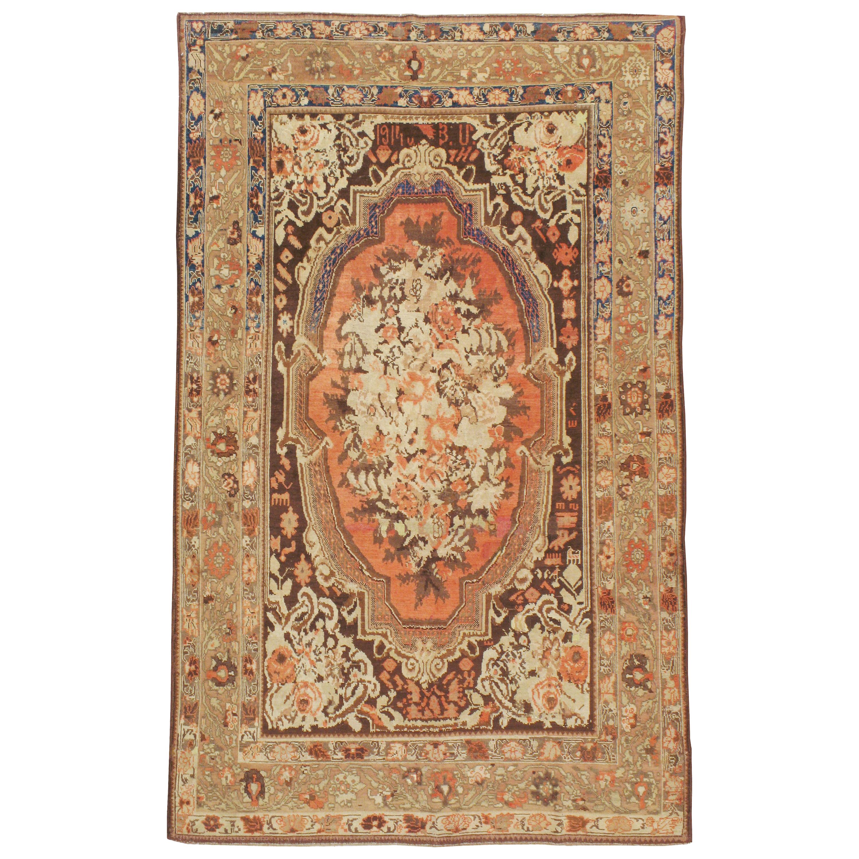Kaukasischer Karabagh-Teppich im Vintage-Stil im Angebot