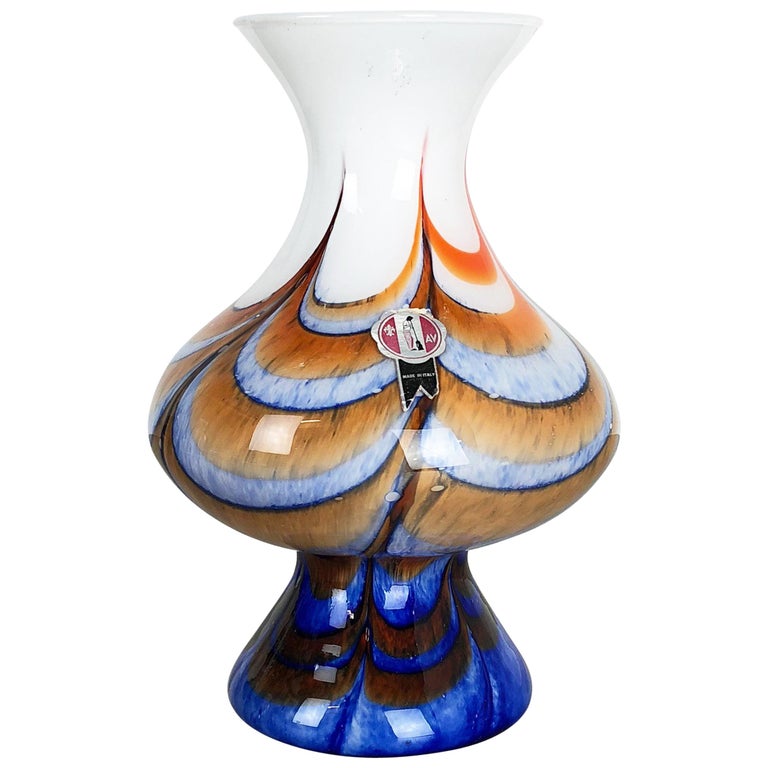 Extragroße Vintage Pop Art Opaline Florence Vase Design von Carlo Moretti, Italien 1