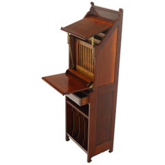 Meuble de rangement de rangement pour instruments de musique mécanique avec support pour chanteurs en acajou massif