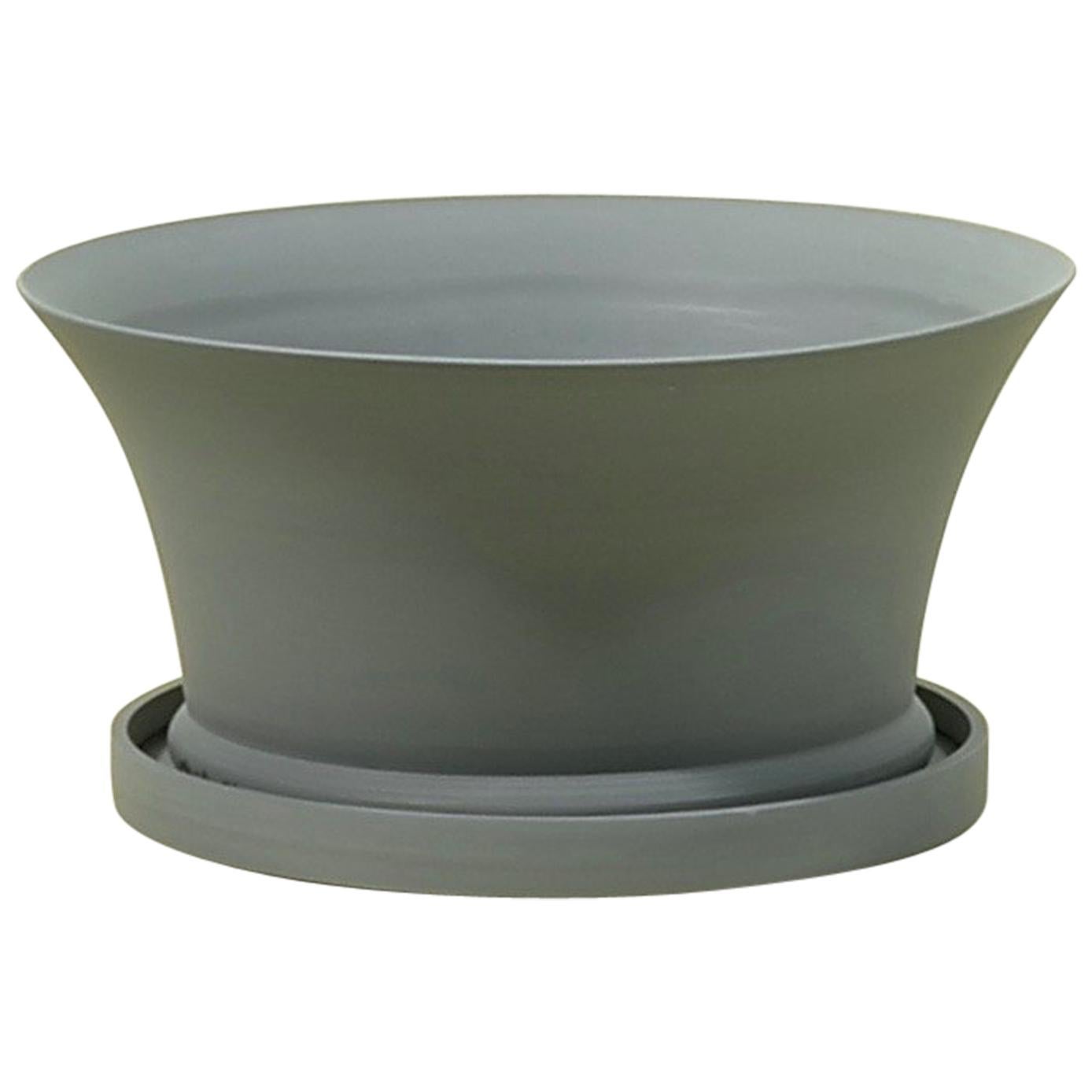 Porcelain Bulb Pan in Matte Steel Grey