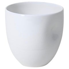 Medium Dimpled Porcelain Cup in Matte Bisque