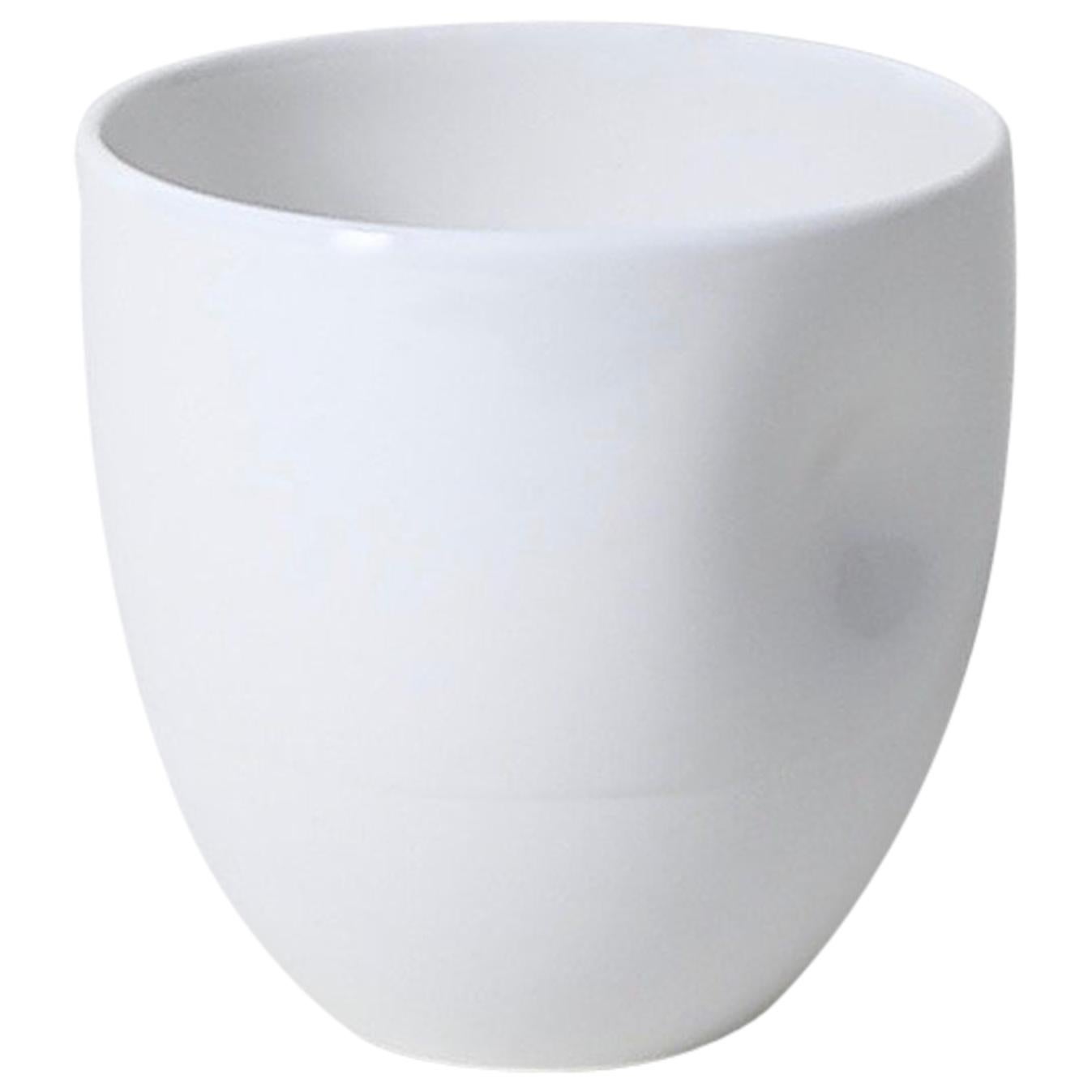 Large Dimpled Porcelain Cup in Matte Bisque