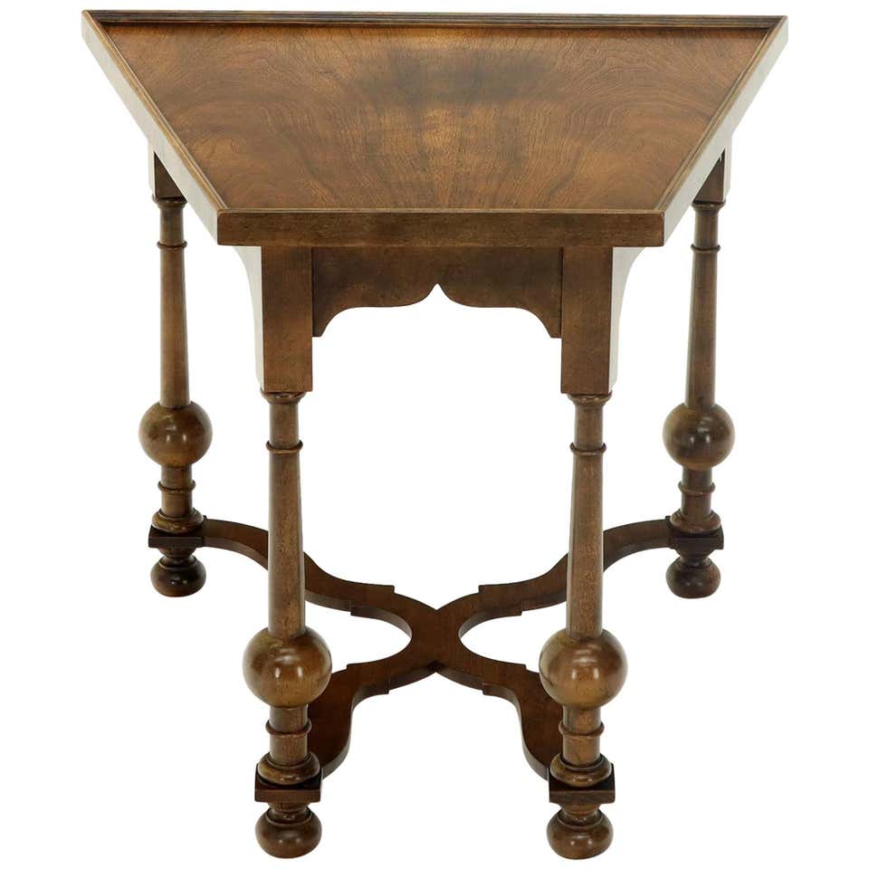 Triangular side/ end table by Baker at 1stdibs