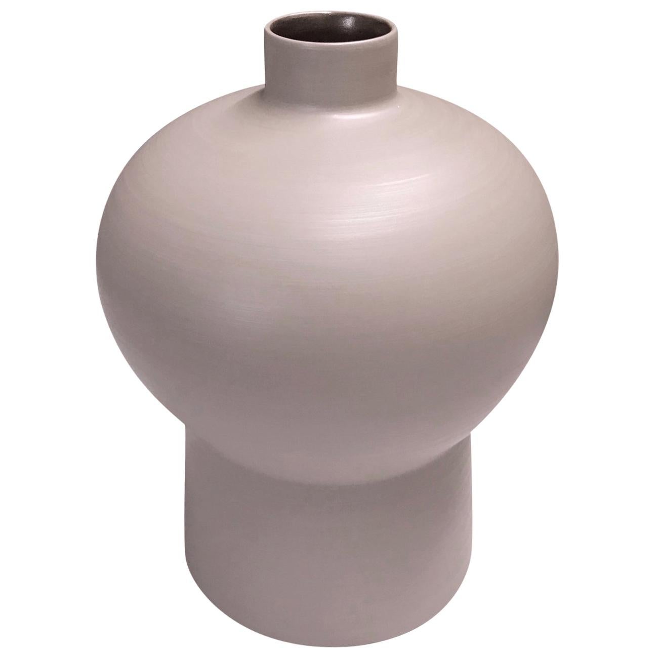 Narrow Neck Fine Ceramic Medium Vase, Italy, Contemporary