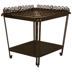 Tavolo o carrello da salotto francese Art Deco Diamond