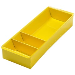 Steel Tanker Drawer Insert Repurposed as Desktop Organizer, Refinished in Yellow