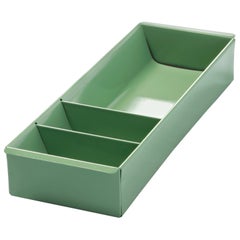 Vintage Steel Tanker Drawer Insert Repurposed as Organizer, Refinished in Sage Green