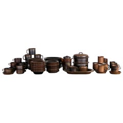 83 Pc Set Vintage Midcentury Ruska Stoneware by Ulla Procope for Arabia, Finland