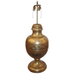 Antique Single Large Bronze Table Lamp