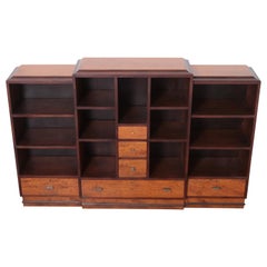 Vintage Art Deco Dynamique Creations Johnson Furniture Co. Skyscraper Bookcase Wall Unit