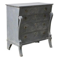 19th Century Dutch Painted Concave Commode