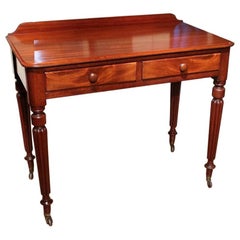Small 19th Century Antique Writing Table with Two Drawers