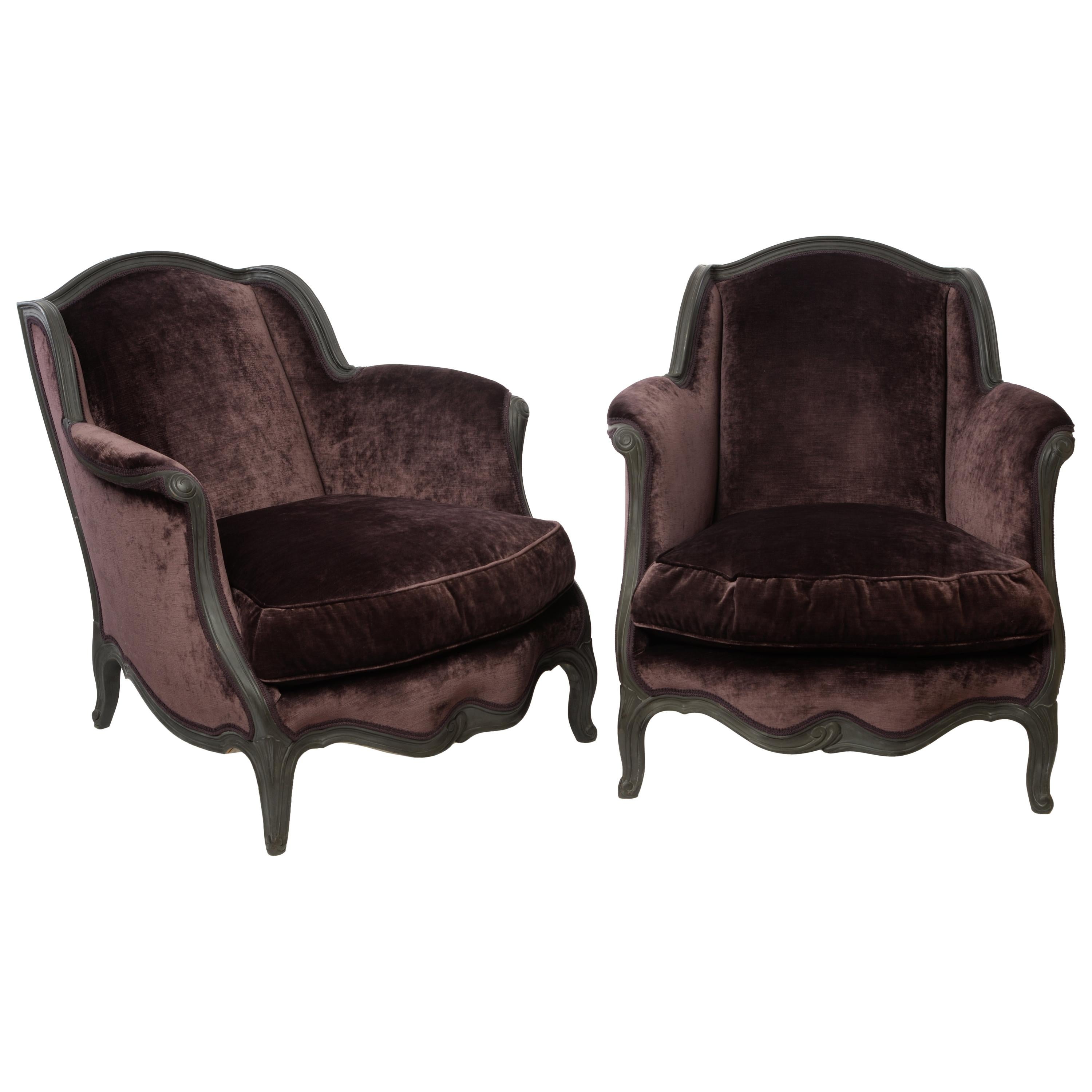 Pair of Bergere Chairs For Sale