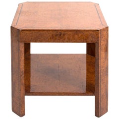 Single French Art Deco Burl Side Table, circa 1940